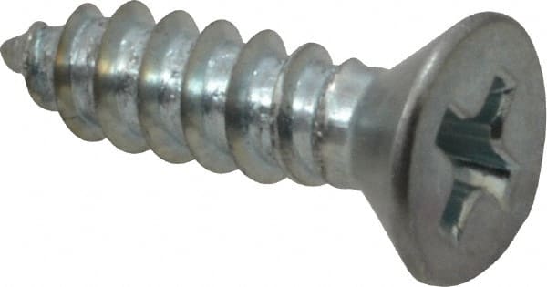 Value Collection - #8 Flat Head Phillips Sheet Metal Screw - Steel, 5/8" OAL, Grade 2 - Exact Tooling
