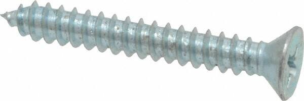 Value Collection - #8 Flat Head Phillips Sheet Metal Screw - Steel, 1-1/4" OAL, Grade 2 - Exact Tooling