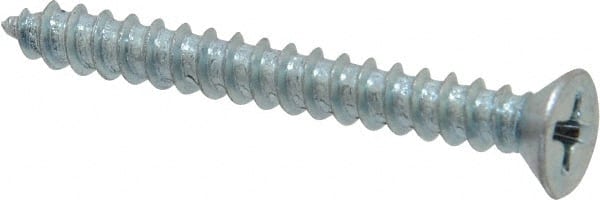 Value Collection - #8 Flat Head Phillips Sheet Metal Screw - Steel, 1-1/2" OAL, Grade 2 - Exact Tooling