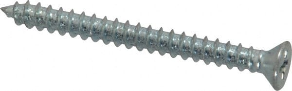 Value Collection - #8 Flat Head Phillips Sheet Metal Screw - Steel, 1-3/4" OAL, Grade 2 - Exact Tooling