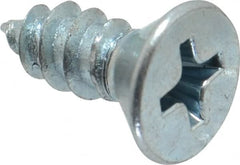 Value Collection - #10 Flat Head Phillips Sheet Metal Screw - Steel, 1/2" OAL, Grade 2 - Exact Tooling