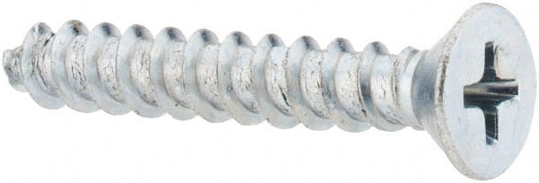 Value Collection - #10 Flat Head Phillips Sheet Metal Screw - Steel, 1-1/4" OAL, Grade 2 - Exact Tooling
