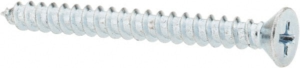 Value Collection - #10 Flat Head Phillips Sheet Metal Screw - Steel, 2" OAL, Grade 2 - Exact Tooling