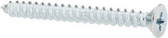 Value Collection - #10 Flat Head Phillips Sheet Metal Screw - Steel, 2" OAL, Grade 2 - Exact Tooling