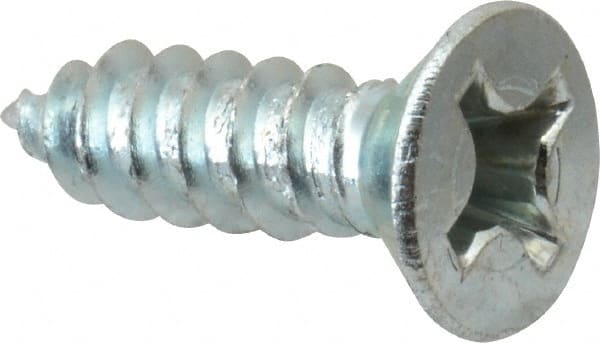Value Collection - #12 Flat Head Phillips Sheet Metal Screw - Steel, 3/4" OAL, Grade 2 - Exact Tooling