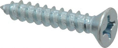 Value Collection - #12 Flat Head Phillips Sheet Metal Screw - Steel, 1-1/4" OAL, Grade 2 - Exact Tooling
