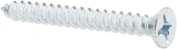 Value Collection - #12 Flat Head Phillips Sheet Metal Screw - Steel, 2" OAL, Grade 2 - Exact Tooling