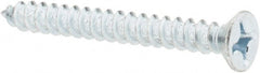 Value Collection - #12 Flat Head Phillips Sheet Metal Screw - Steel, 2" OAL, Grade 2 - Exact Tooling