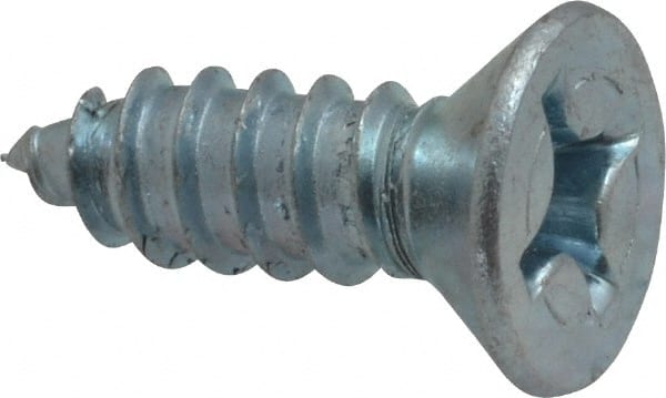 Value Collection - #14 Flat Head Phillips Sheet Metal Screw - Steel, 3/4" OAL, Grade 2 - Exact Tooling