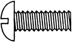 Value Collection - #5-40 UNC, 7/16" Length Under Head Slotted Drive Machine Screw - Round Head, Grade J82 Steel, Zinc-Plated Finish, Without Washer - Exact Tooling