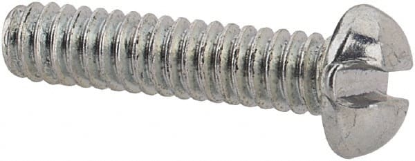 Value Collection - #2-56 UNC, 3/8" Length Under Head Slotted Drive Machine Screw - Round Head, Alloy Steel, Zinc-Plated Finish, Without Washer - Exact Tooling