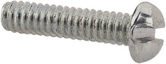 Value Collection - #2-56 UNC, 3/8" Length Under Head Slotted Drive Machine Screw - Round Head, Alloy Steel, Zinc-Plated Finish, Without Washer - Exact Tooling