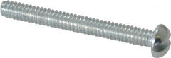 Value Collection - #2-56 UNC, 3/4" Length Under Head Slotted Drive Machine Screw - Round Head, Alloy Steel, Zinc-Plated Finish, Without Washer - Exact Tooling