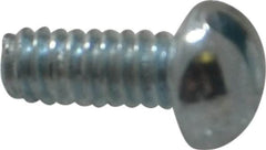 Value Collection - #3-48 UNC, 1/4" Length Under Head Slotted Drive Machine Screw - Round Head, Alloy Steel, Zinc-Plated Finish, Without Washer - Exact Tooling