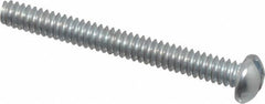 Value Collection - #4-40 UNC, 1" Length Under Head Slotted Drive Machine Screw - Round Head, Grade J82 Steel, Zinc-Plated Finish, Without Washer - Exact Tooling