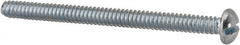 Value Collection - #6-32 UNC, 1-3/4" Length Under Head Slotted Drive Machine Screw - Round Head, Alloy Steel, Zinc-Plated Finish, Without Washer - Exact Tooling