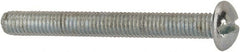 Value Collection - #10-32 UNF, 1-3/4" Length Under Head Slotted Drive Machine Screw - Round Head, Alloy Steel, Zinc-Plated Finish, Without Washer - Exact Tooling