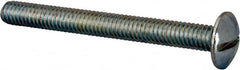 Value Collection - #10-32 UNF, 2-1/4" Length Under Head Slotted Drive Machine Screw - Round Head, Alloy Steel, Zinc-Plated Finish, Without Washer - Exact Tooling