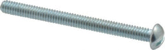 Value Collection - #12-24 UNC, 2-1/2" Length Under Head Slotted Drive Machine Screw - Round Head, Alloy Steel, Zinc-Plated Finish, Without Washer - Exact Tooling