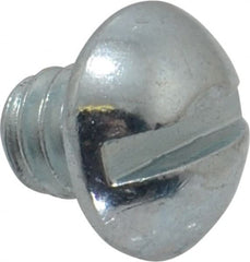 Value Collection - 1/4-20 UNC, 1/4" Length Under Head Slotted Drive Machine Screw - Round Head, Alloy Steel, Zinc-Plated Finish, Without Washer - Exact Tooling