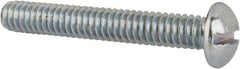 Value Collection - 1/4-20 UNC, 1-3/4" Length Under Head Slotted Drive Machine Screw - Round Head, Alloy Steel, Zinc-Plated Finish, Without Washer - Exact Tooling