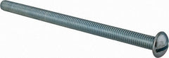 Value Collection - 3/8-16 UNC, 6" Length Under Head Slotted Drive Machine Screw - Round Head, Alloy Steel, Zinc-Plated Finish, Without Washer - Exact Tooling