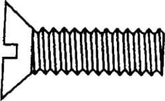Value Collection - #5-40 UNC, 7/8" OAL Slotted Drive Machine Screw - Flat Head, Grade 2 Steel, Zinc-Plated Finish, Without Washer - Exact Tooling