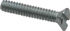 Value Collection - #4-40 UNC, 5/8" OAL Slotted Drive Machine Screw - Flat Head, Grade 2 Steel, Zinc-Plated Finish, Without Washer - Exact Tooling