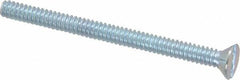 Value Collection - #6-32 UNC, 1-3/4" OAL Slotted Drive Machine Screw - Flat Head, Grade 2 Steel, Zinc-Plated Finish, Without Washer - Exact Tooling