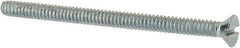 Value Collection - #6-32 UNC, 2" OAL Slotted Drive Machine Screw - Flat Head, Grade 2 Steel, Zinc-Plated Finish, Without Washer - Exact Tooling