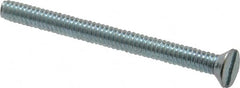 Value Collection - #10-24 UNC, 2-1/4" OAL Slotted Drive Machine Screw - Flat Head, Grade 2 Steel, Zinc-Plated Finish, Without Washer - Exact Tooling