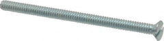 Value Collection - #10-24 UNC, 3" OAL Slotted Drive Machine Screw - Flat Head, Grade 2 Steel, Zinc-Plated Finish, Without Washer - Exact Tooling