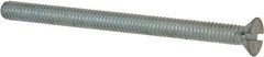 Value Collection - #12-24 UNC, 3" OAL Slotted Drive Machine Screw - Flat Head, Grade J82 Steel, Zinc-Plated Finish, Without Washer - Exact Tooling