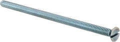 Value Collection - 1/4-20 UNC, 5" OAL Slotted Drive Machine Screw - Flat Head, Grade 2 Steel, Zinc-Plated Finish, Without Washer - Exact Tooling
