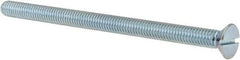Value Collection - 5/16-18 UNC, 5" OAL Slotted Drive Machine Screw - Flat Head, Grade J82 Steel, Zinc-Plated Finish, Without Washer - Exact Tooling