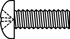Value Collection - #5-40 UNC, 1/2" Length Under Head Phillips Drive Machine Screw - Pan Head, Grade J82 Steel, Zinc-Plated Finish, Without Washer - Exact Tooling