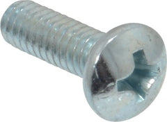 Value Collection - #8-32 UNC, 1/2" Length Under Head Phillips Drive Machine Screw - Pan Head, Grade 2 Steel, Zinc-Plated Finish, Without Washer - Exact Tooling