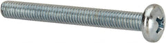 Value Collection - #10-32 UNF, 1-3/4" Length Under Head Phillips Drive Machine Screw - Pan Head, Grade 2 Steel, Zinc-Plated Finish, Without Washer - Exact Tooling