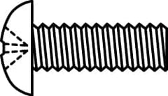 Value Collection - #5-40 UNC, 5/16" Length Under Head Phillips Drive Machine Screw - Round Head, Grade J82 Steel, Zinc-Plated Finish, Without Washer - Exact Tooling