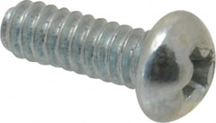 Value Collection - #4-40 UNC, 5/16" Length Under Head Phillips Drive Machine Screw - Round Head, Grade 2 Steel, Zinc-Plated Finish, Without Washer - Exact Tooling