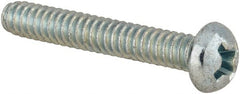 Value Collection - #6-32 UNC, 7/8" Length Under Head Phillips Drive Machine Screw - Round Head, Grade 2 Steel, Zinc-Plated Finish, Without Washer - Exact Tooling