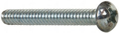 Value Collection - #6-32 UNC, 1" Length Under Head Phillips Drive Machine Screw - Round Head, Grade 2 Steel, Zinc-Plated Finish, Without Washer - Exact Tooling