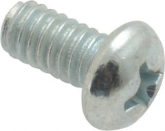 Value Collection - #8-32 UNC, 5/16" Length Under Head Phillips Drive Machine Screw - Round Head, Grade 2 Steel, Zinc-Plated Finish, Without Washer - Exact Tooling