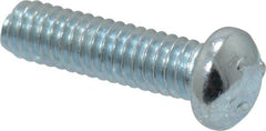 Value Collection - #8-32 UNC, 5/8" Length Under Head Phillips Drive Machine Screw - Round Head, Grade 2 Steel, Zinc-Plated Finish, Without Washer - Exact Tooling