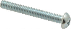 Value Collection - #8-32 UNC, 1-1/4" Length Under Head Phillips Drive Machine Screw - Round Head, Grade 2 Steel, Zinc-Plated Finish, Without Washer - Exact Tooling