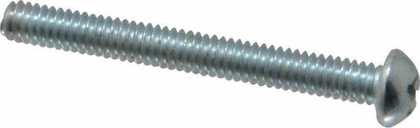 Value Collection - #8-32 UNC, 1-1/2" Length Under Head Phillips Drive Machine Screw - Round Head, Grade 2 Steel, Zinc-Plated Finish, Without Washer - Exact Tooling