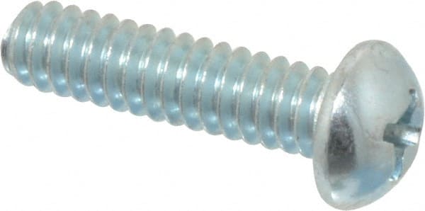 Value Collection - #10-24 UNC, 3/4" Length Under Head Phillips Drive Machine Screw - Round Head, Grade 2 Steel, Zinc-Plated Finish, Without Washer - Exact Tooling