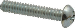 Value Collection - #10-24 UNC, 1" Length Under Head Phillips Drive Machine Screw - Round Head, Grade 2 Steel, Zinc-Plated Finish, Without Washer - Exact Tooling