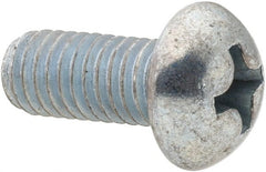 Value Collection - #10-32 UNF, 7/16" Length Under Head Phillips Drive Machine Screw - Round Head, Grade 2 Steel, Zinc-Plated Finish, Without Washer - Exact Tooling