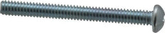 Value Collection - 1/4-20 UNC, 2-1/2" Length Under Head Phillips Drive Machine Screw - Round Head, Grade 2 Steel, Zinc-Plated Finish, Without Washer - Exact Tooling
